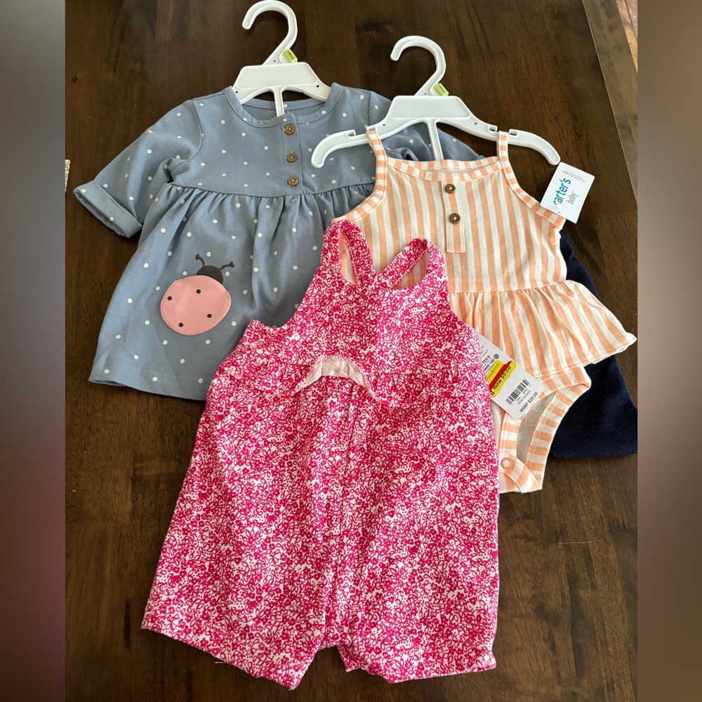 NWT bundle of 3 carters girl outfits